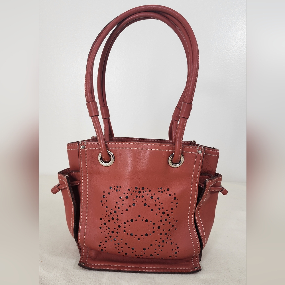 Loewe Anagram Punching Shoulder Tote. Small.